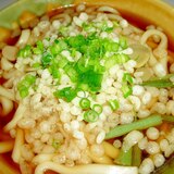 簡単♪我が家の“山菜たぬきうどん”